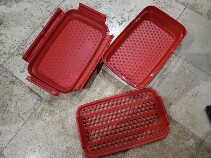 NEUF - Tupperware, shake party pour marinades, égoutter les asperges, les panures - photo numéro 3