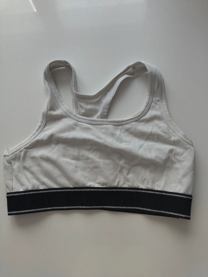 Brassière de sport blanche et noire Taille S