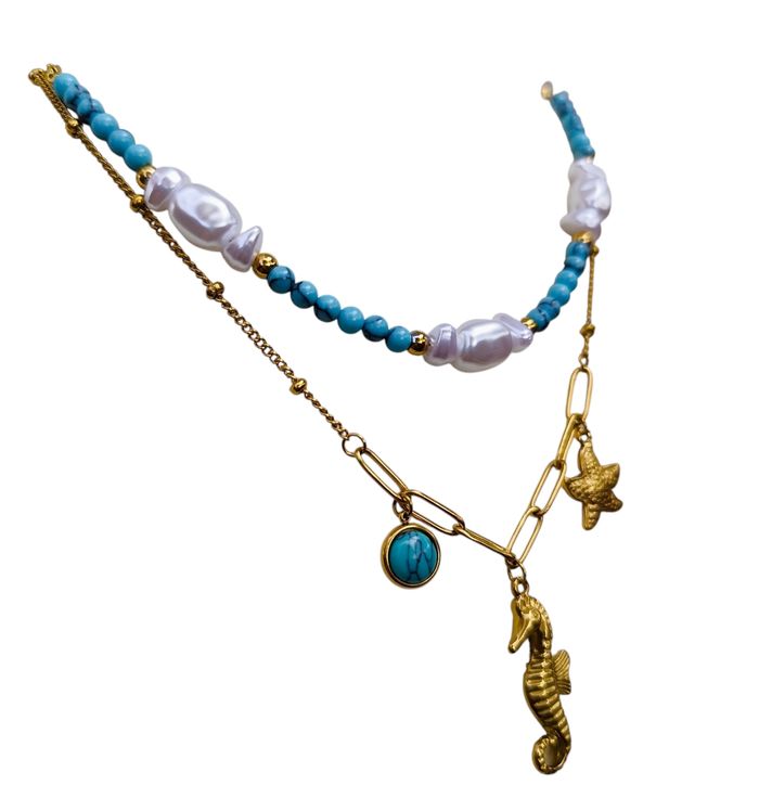 Collier hypocanpe bleu ✅ - photo numéro 2