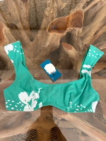 Haut de maillot de bain Maison Lejaby vert blanc 85C