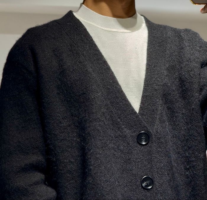 Cardigan oversize noir - photo numéro 2