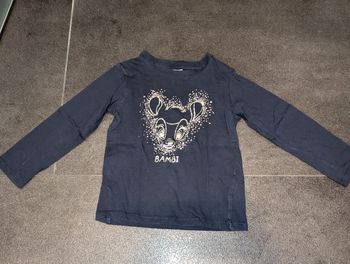 T-shirt à manches longues fille 3 ans Bambi