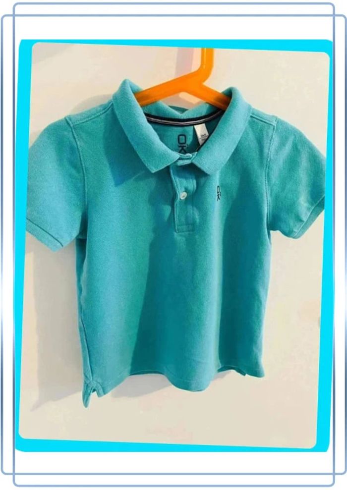 Beau polo turquoise 5 ans okaïdi