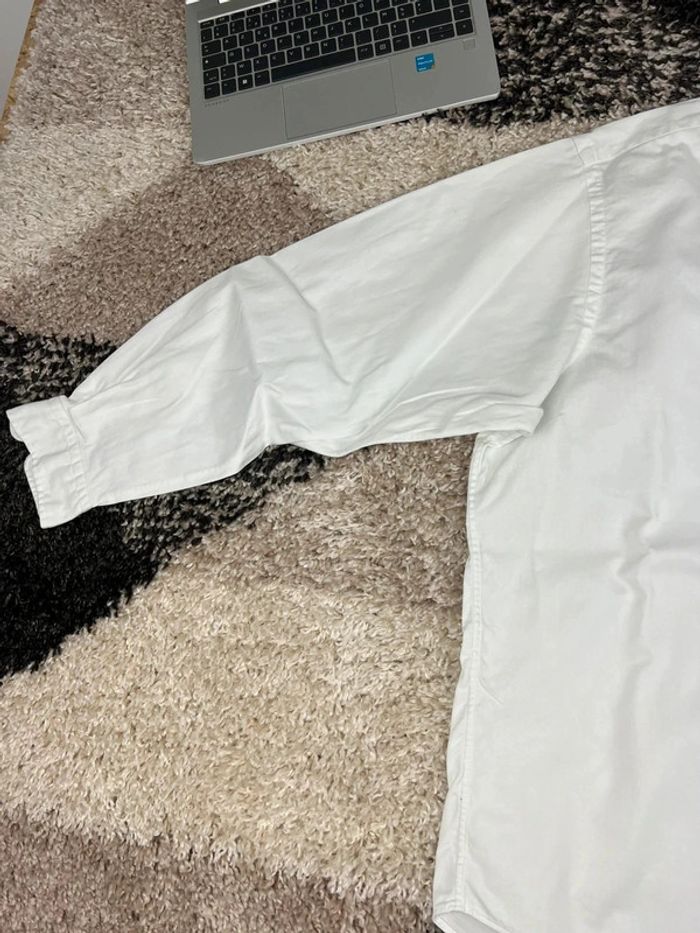 Chemise Ralph Lauren blanc taille XL made in usa logo brodé noir style old money - photo numéro 5