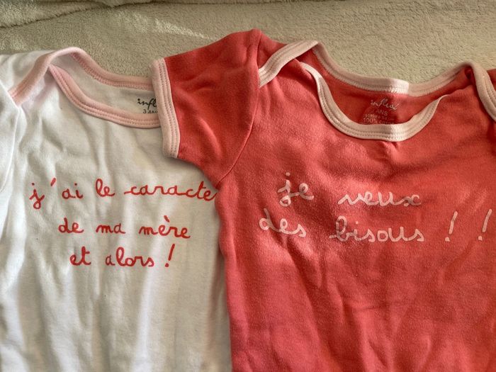 Lot de 2 body manches courtes 3 ans - photo numéro 2