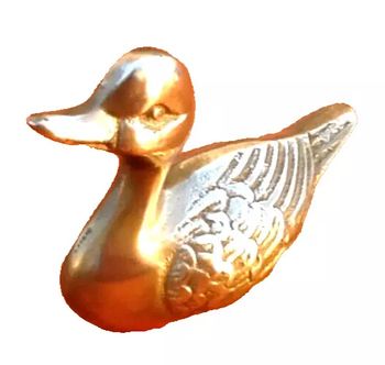 Canard en laiton   Avec détail du plumage