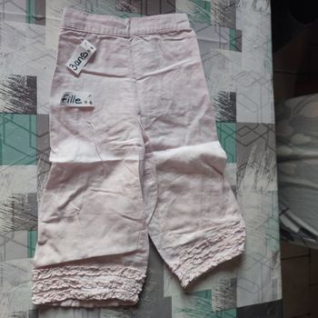 Pantacourt rose pâle vert baudet 3 ans fille