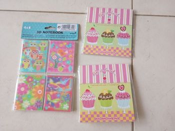 Lot de carnets 3D et carnets stickers