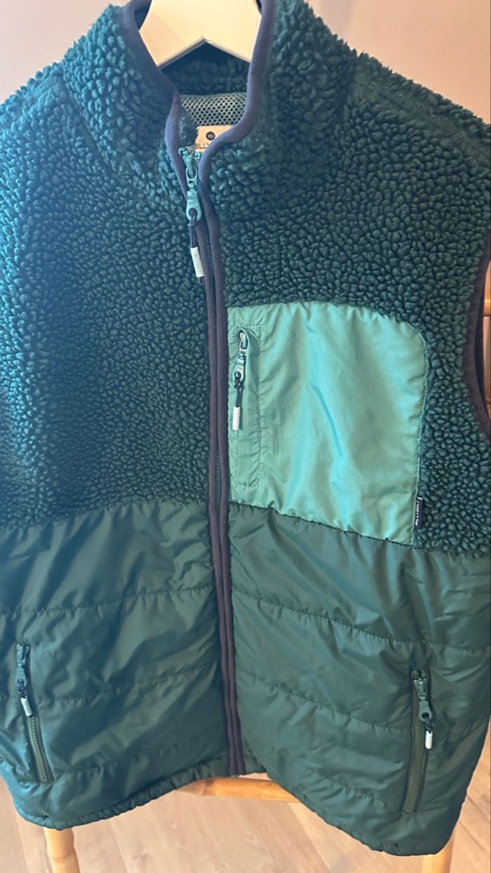 💜 Veste sans manches vert émeraude effet moutons billybelt taille M neuf 💜 - photo numéro 3