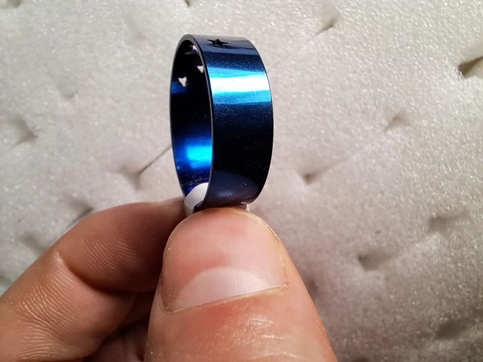 Bague acier inoxydable motifs - photo numéro 4