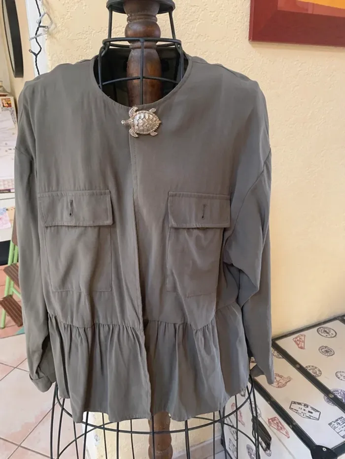 Veste Zara kaki - photo numéro 4