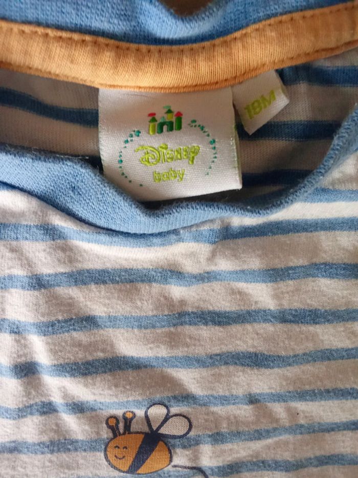 Lot de 2 tee short Disney baby Winnie l'ourson et Donald taille 18 mois - photo numéro 2