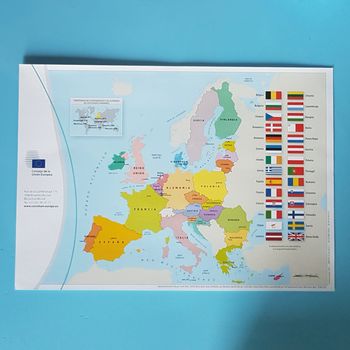 Carte d'Europe en espagnol, NEUF