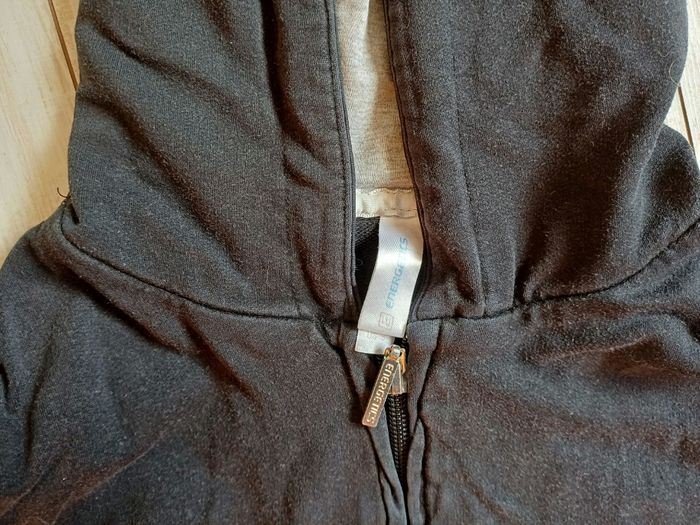 Sweat zippé à capuche noir 8 ans - photo numéro 3