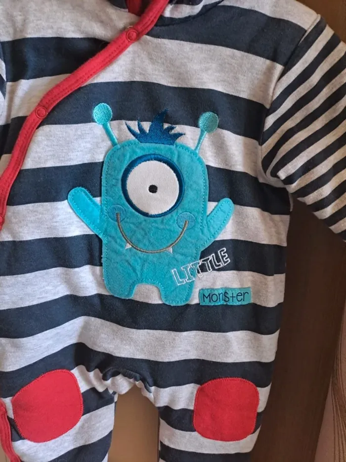 Combinaison garçon 3-6 mois comme neuve mi saison Pitter Patter - photo numéro 2