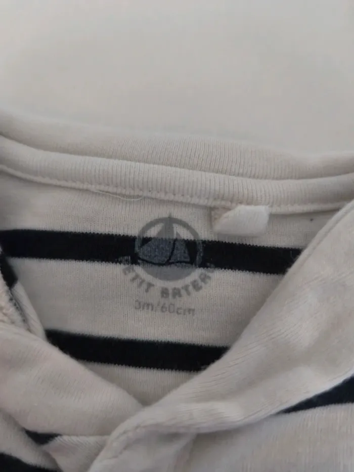 Superbe pyjama rayé marinière Petit Bateau mixte - photo numéro 3