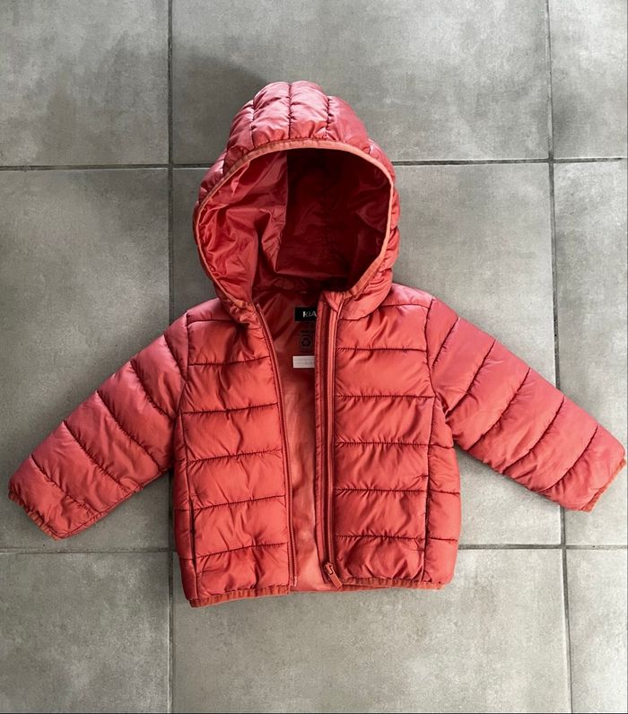 Doudoune matelassée avec capuche rose Kiabi 24 mois - photo numéro 2
