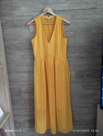 Robe longue Tommy Hilfiger jaune ocre T8