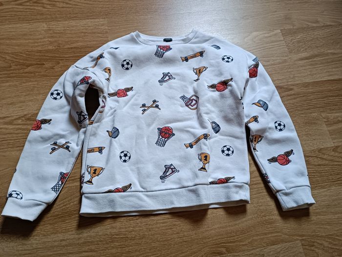 Sweat blanc, Kiabi, 10 ans