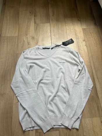 Pull col V Teddy Smith ivoire 2XL