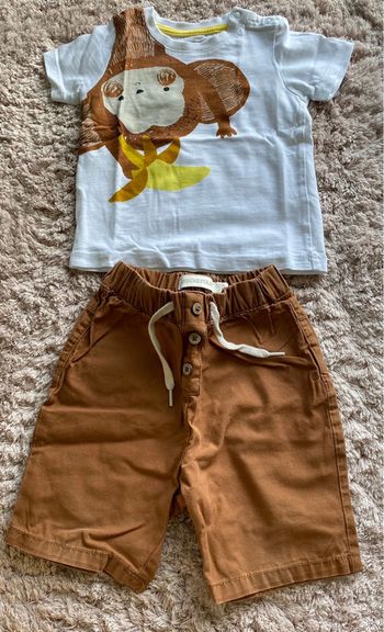 Ensemble tee-shirts manches courtes et short Orchestra 12 mois