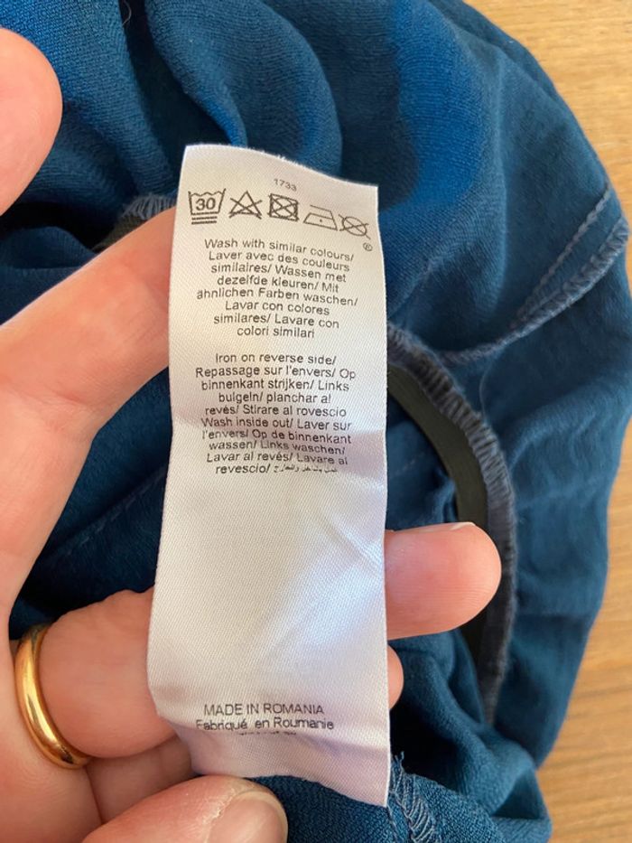 Combi short bleue fines bretelles Etam taille 36 - photo numéro 6