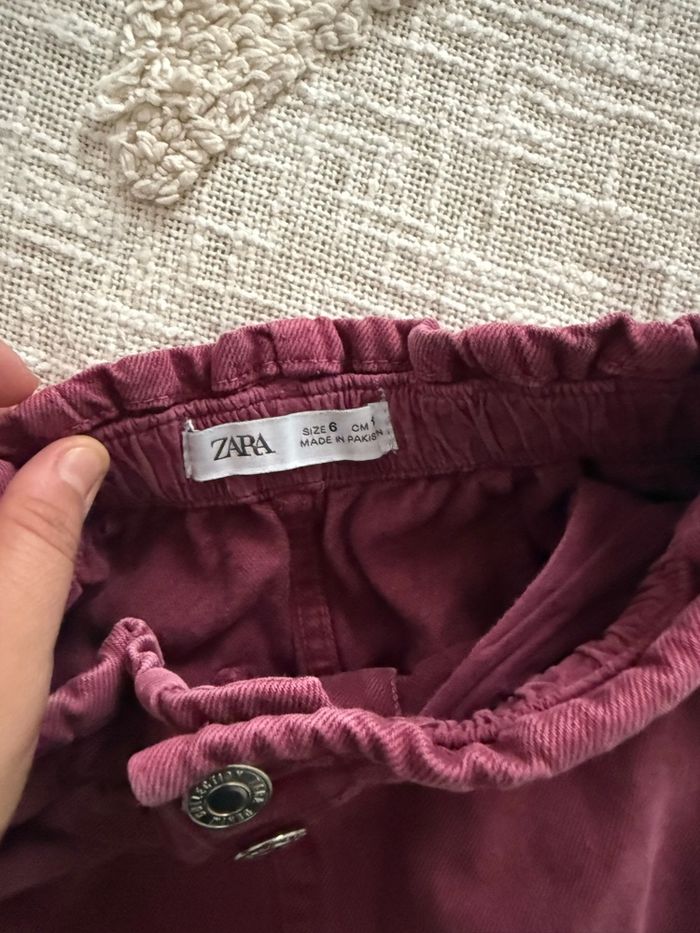 Jupe en jean bordeaux 6 ans Zara - photo numéro 3