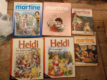 Lot de 6 livres Heidi et Martine