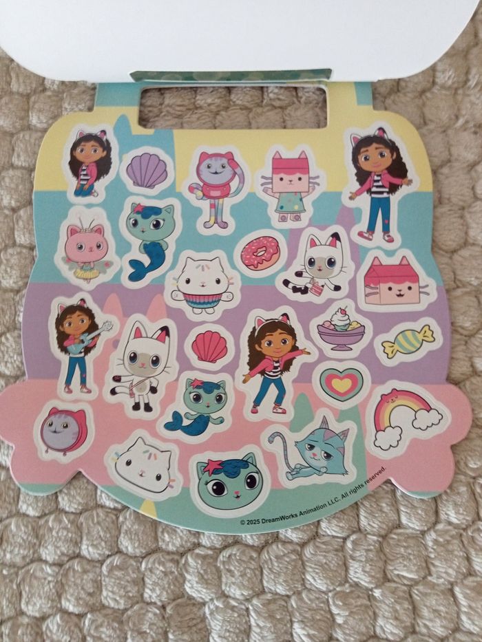 Carnet de 6 fiches stickers gabby chat - photo numéro 4