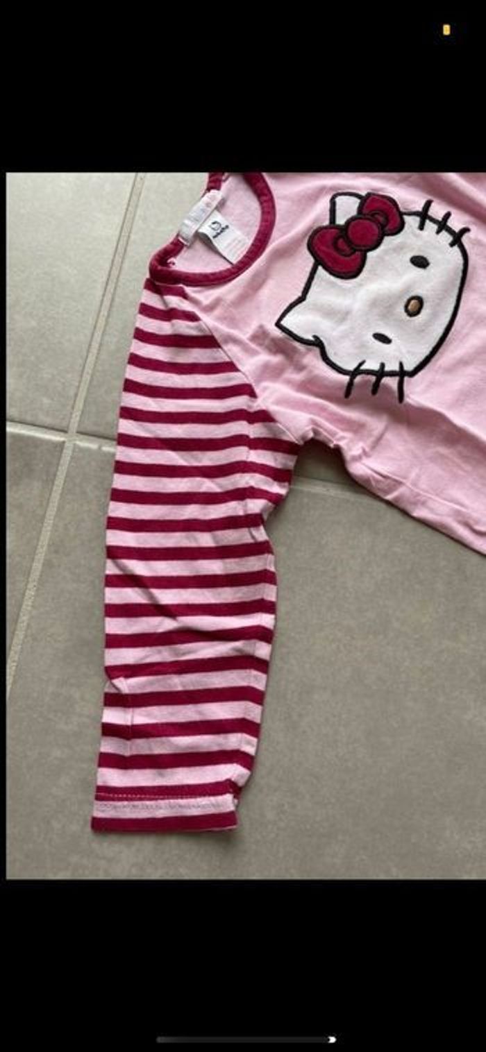 Tee shirt manches longues Hello Kitty 12 mois - photo numéro 2