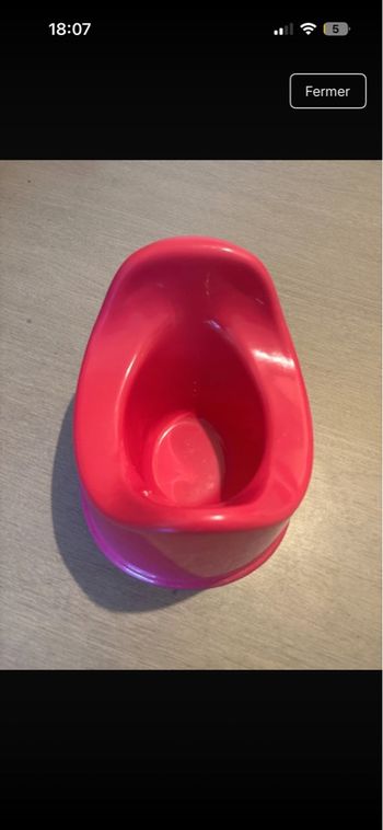 Pot de toilette enfant rose / Pot potty bébé plastique