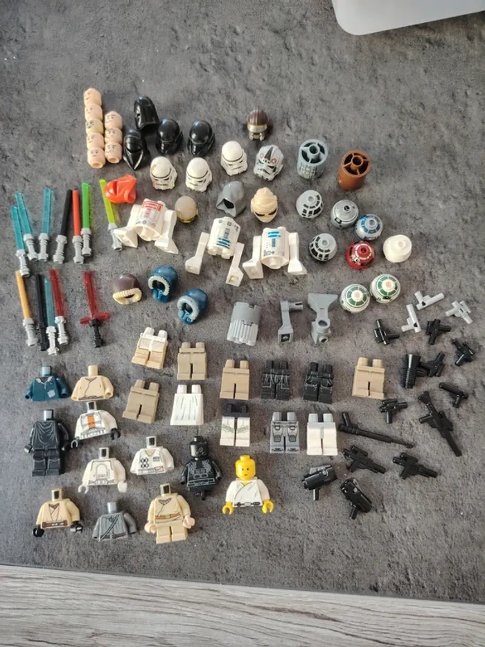 Lot vrac lego star wars pièces détachées incomplètes