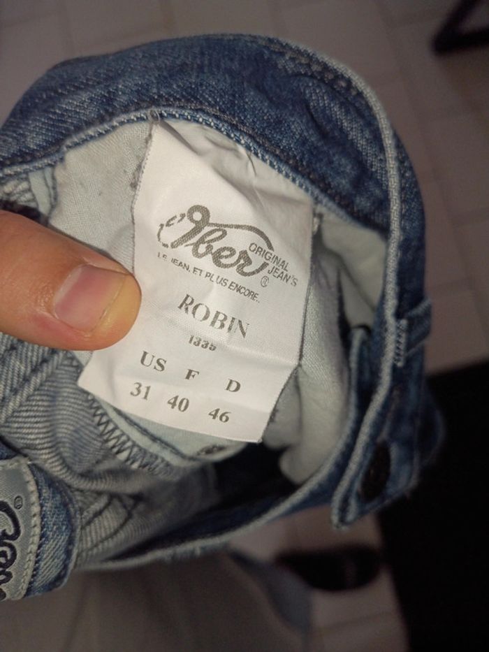 Jeans ober taille 40 w 31 coloris bleu - photo numéro 10