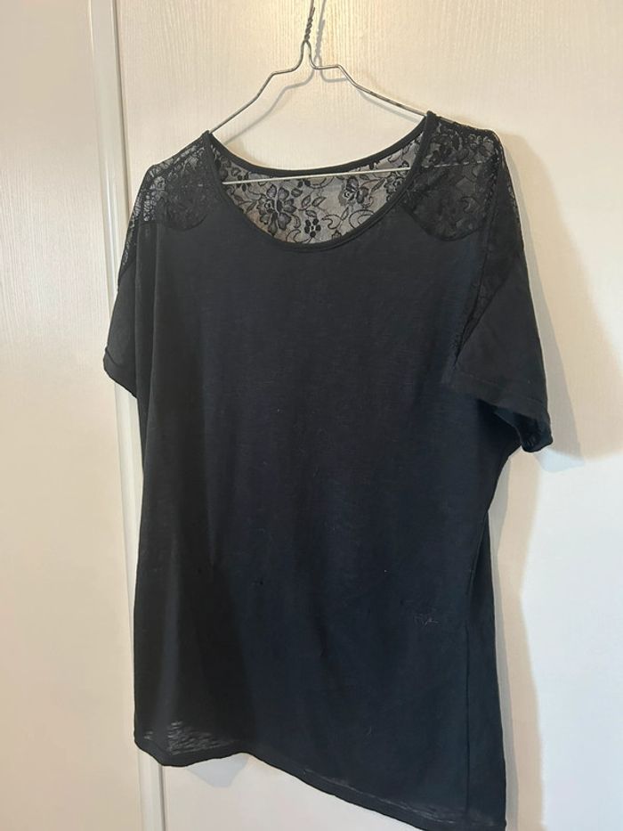 Tee-shirt dentelle lin Zara - photo numéro 4