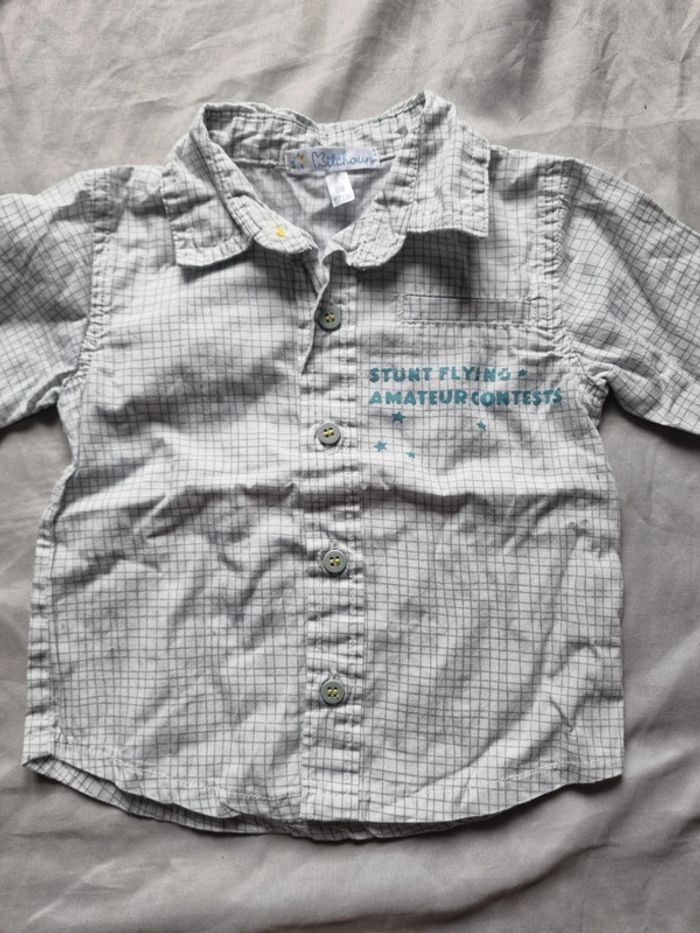 Chemise manches longues 6 mois garçon - photo numéro 2