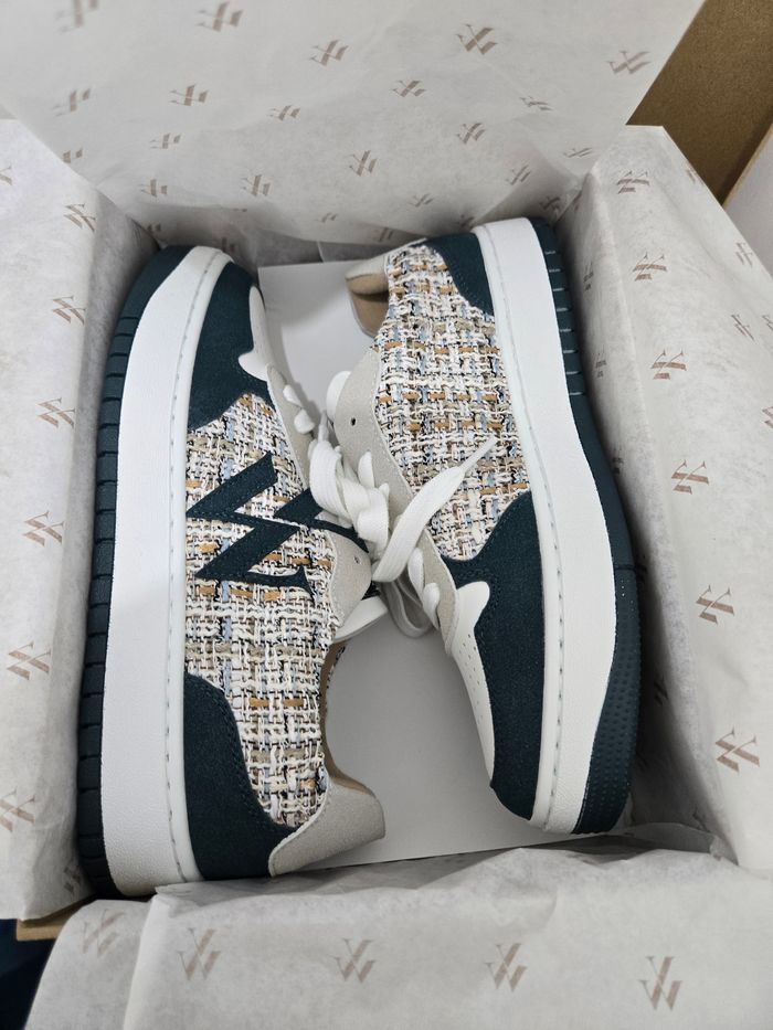 Basket femme Vanessa Wu taille 38 modèle ilyana neuves authentique blanc vert - photo numéro 7