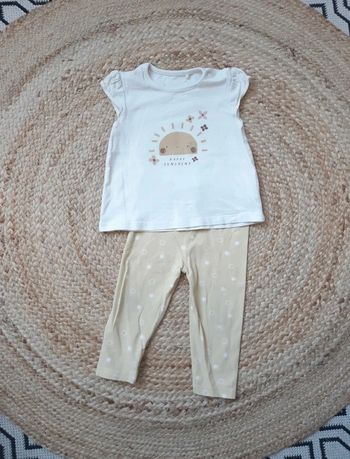 Tenue tee-shirt et legging 9/12 mois