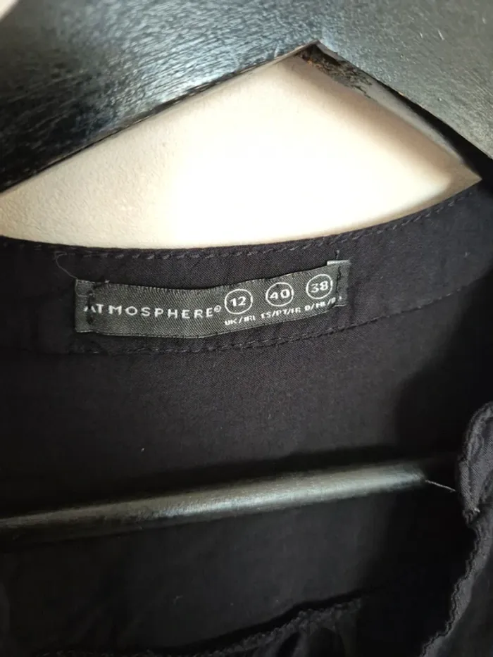 blouse noire boutonnée atmosphère taille 40 - photo numéro 3