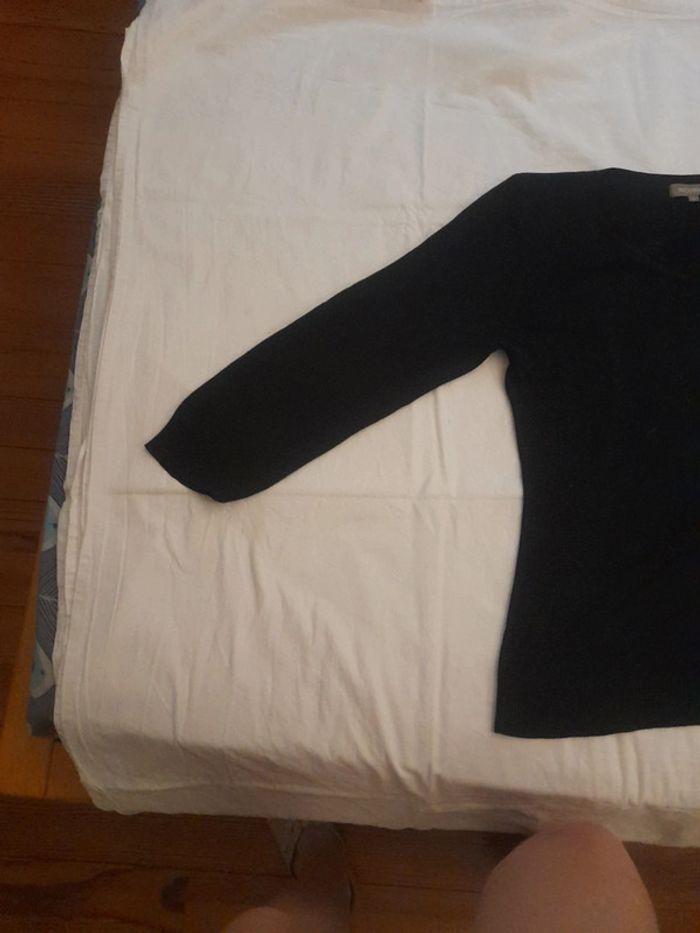 Pull fin noir femme L - photo numéro 3