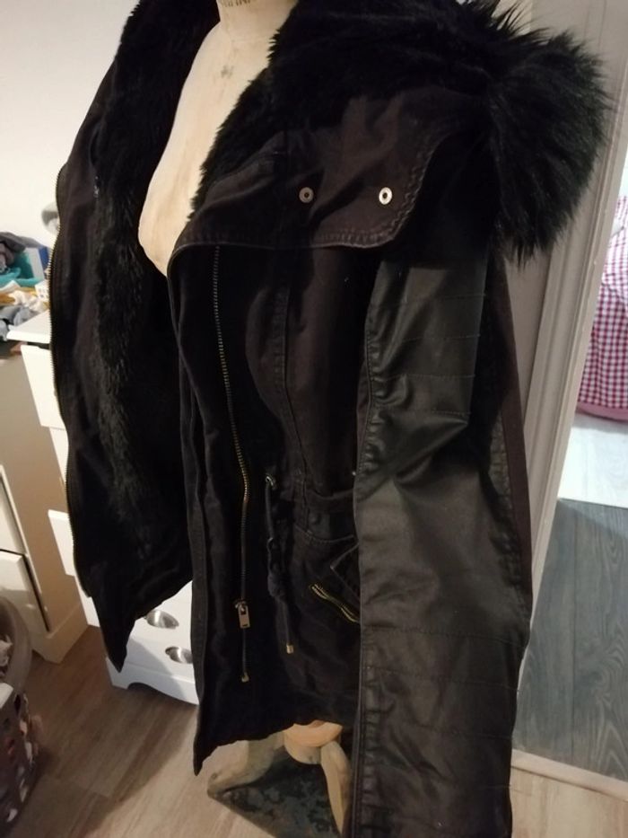 Parka doublée fausse fourrure - photo numéro 3