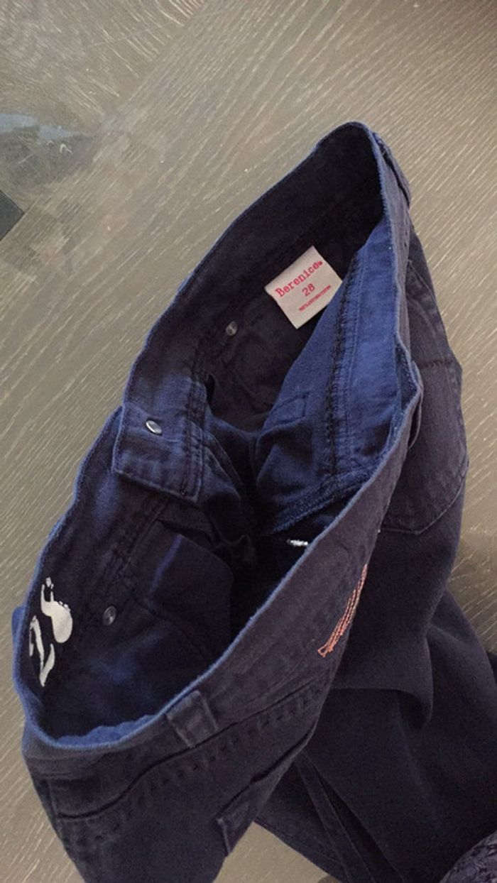 Jeans bleu marine berenice taille 28 excellent état femme - photo numéro 5