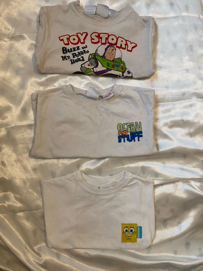 Lot 3 tee shirt Zara 18 mois - photo numéro 2