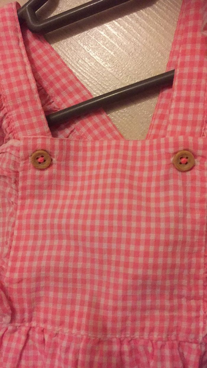 Barboteuse rose vichy H&M 2/4 mois - 62 cm