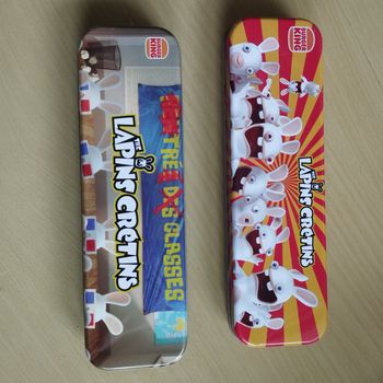 2 boites en métal Lapins crétins Neuf