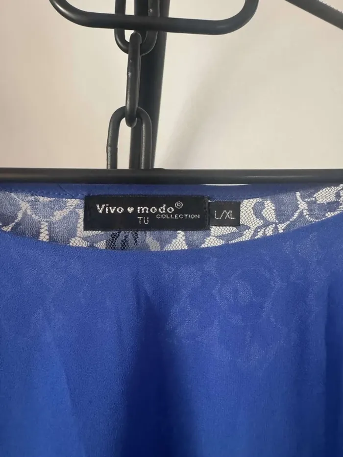Tunique L/XL femme bleu - photo numéro 2