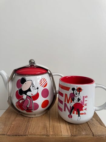 Théière et tasse Minnie Disneyland Paris 
