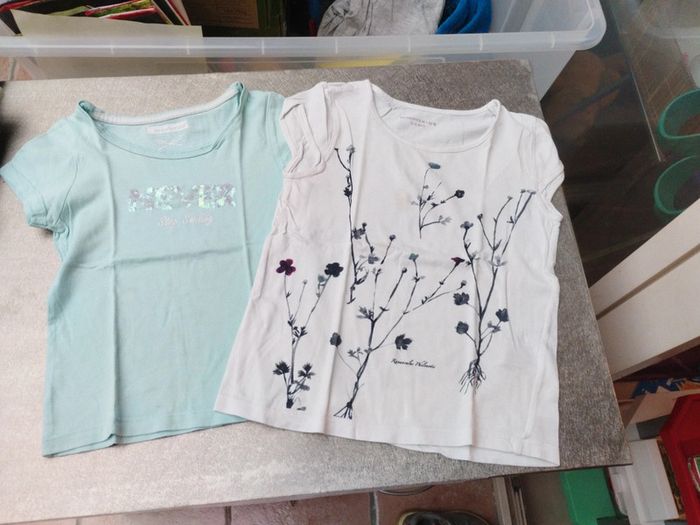 Lot de 2 Tee-shirt manches courtes 5 ans fille