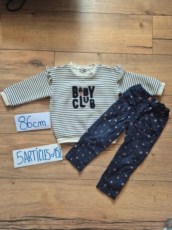 Ensemble bébé fille 86 cm – Pull Tape à l’Œil & pantalon Orchestra