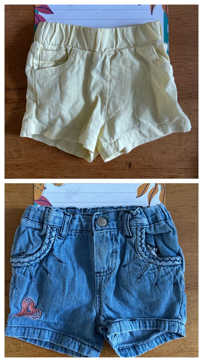 Lot de shorts fille - 2 pièces - 3 mois