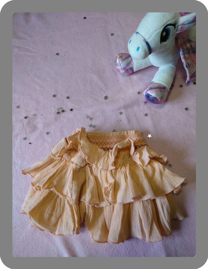 Jupe à volants rose pastel marque Kiabi taille 18 mois en très bon état - photo numéro 2